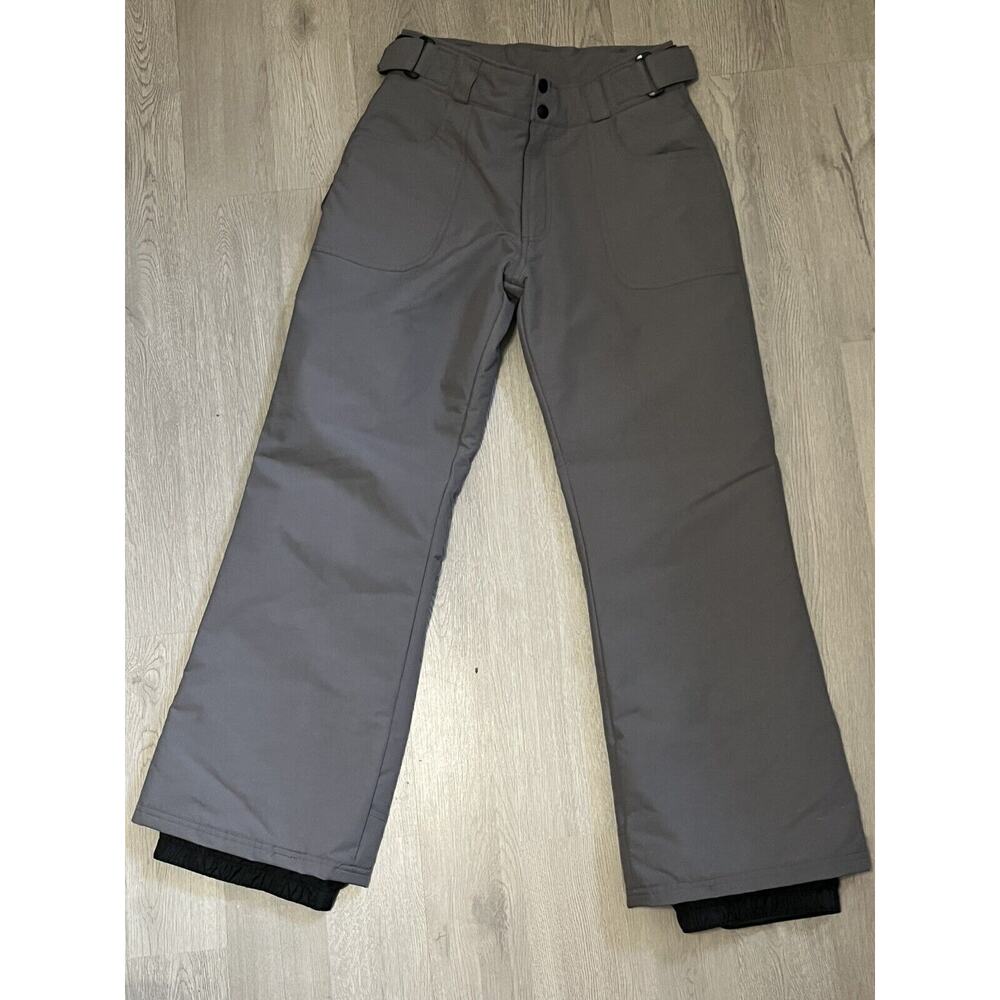 MOUNTAIN TEK Boys Snowboard PANTS, Size Large, Grey Adjustable Waist EUC